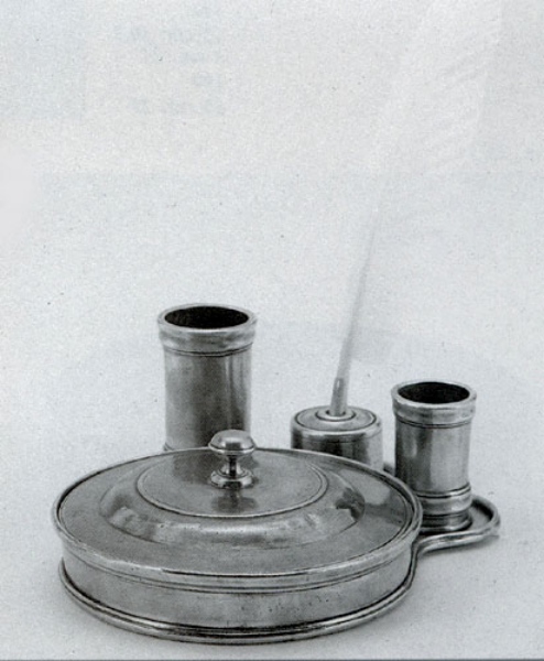 Traditional pewter desk set with pen