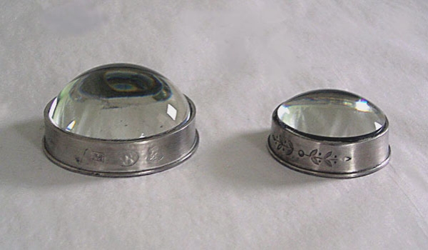Traditional pewter magnifying glass