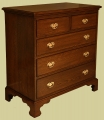 Period style oak chest of drawers with cockbeading