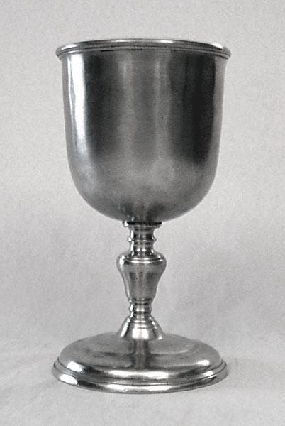 Traditional large goblet ornate stem