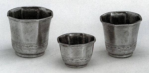 Traditional pewter goblet octagonal Traditional pewter goblet octagonal