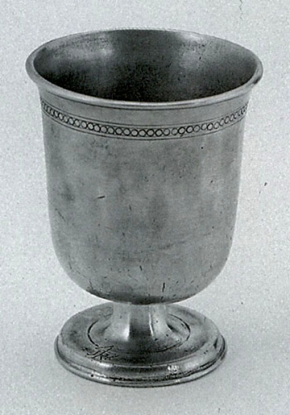 Traditional pewter goblet