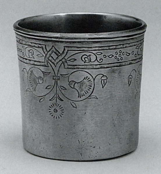 Traditional pewter goblet
