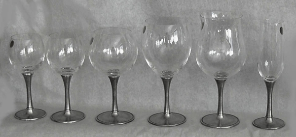 Traditional pewter white wine glass Traditional pewter white wine glass