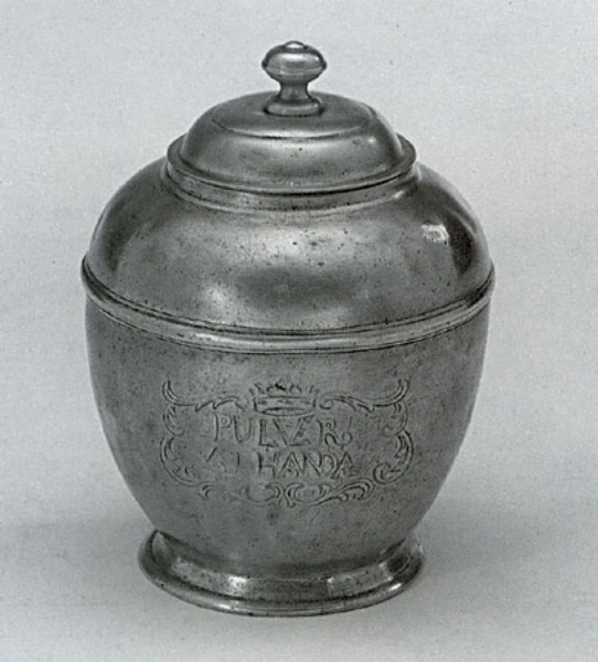 Pewter Jar with lid 421