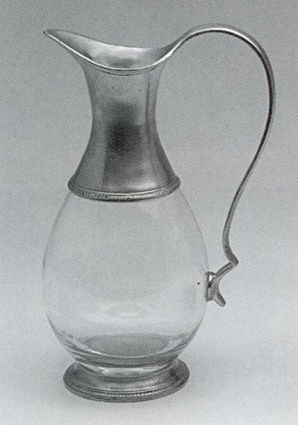 Traditional pewter open decanter