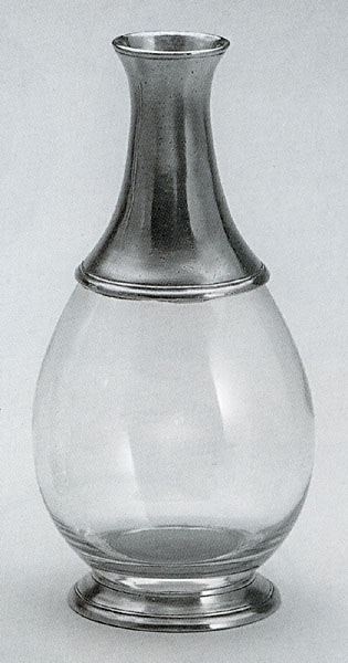 Traditional pewter open decanter