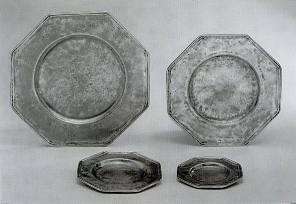 Pewter Octagonal Plate 215