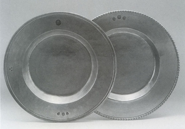 Traditional pewter large plate