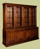 Oak 4-Door Glazed Bookcase