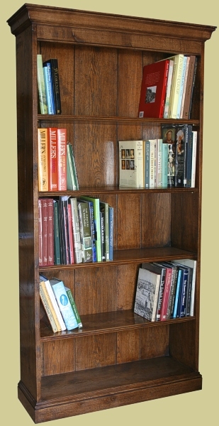 Tall oak bookcase