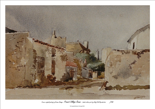 A5, French Village Scene