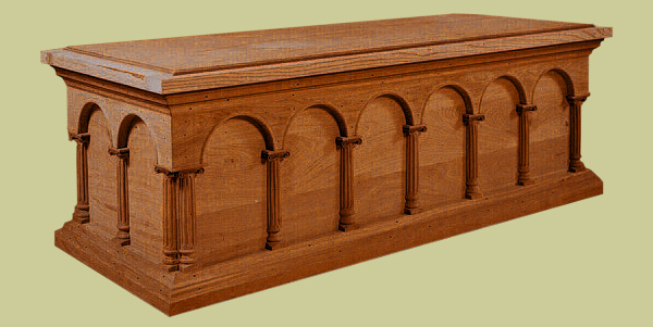 Oak blanket chest of 16th century Rennaisance style.