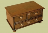 Oak television stand, with one drawer and one flap above.