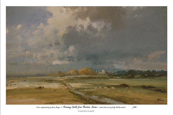 A5, Pevensey Castle from Marshes