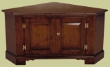 Oak TV stand large low corner