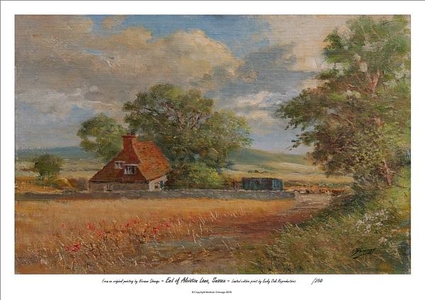 End of Alciston Lane, Sussex