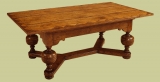 Oak bulbous leg Y stretcher coffee table