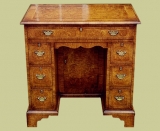 Walnut Veneered Kneehole Desk