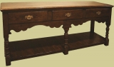 Low 3 Drawer Potboard Oak Dresser