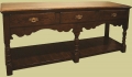 Handmade 17th century style solid oak three drawer potboard dresser.