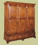Bespoke oak linen press 3 door 2 drawer