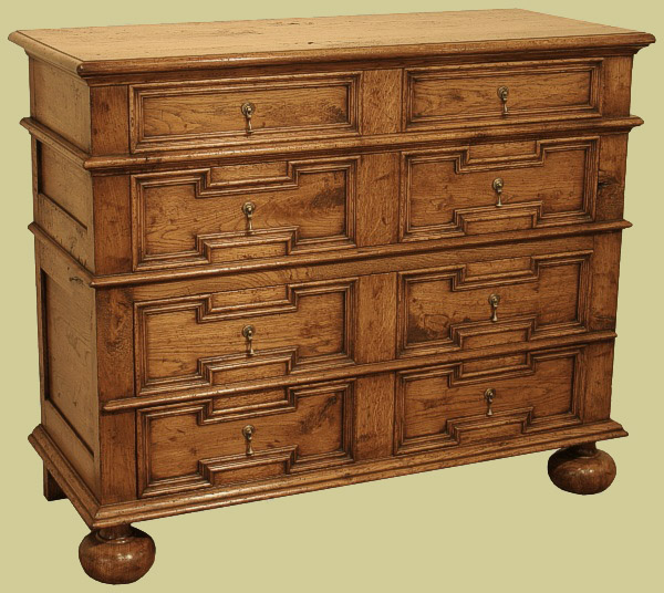 Oak Chest of Drawers Cushion Moulded