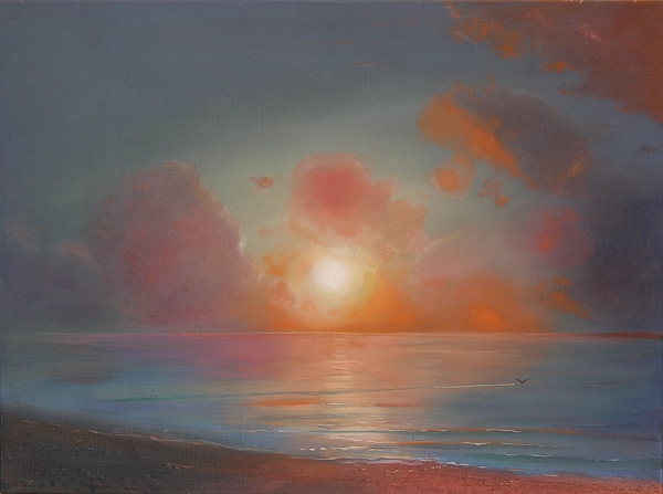 Crimean Sunset Oil On Canvas