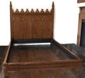 Gothic Carved Oak Bed