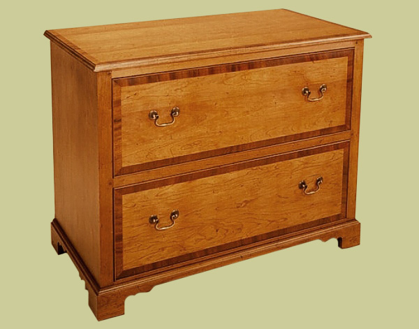 2 Drawer Filing Cabinet in fruitwood.