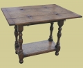 Small Oak Folding Table Potboard Drawer