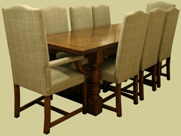 Refectory Table 8 Upholstered Chairs