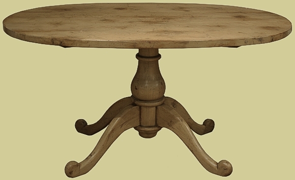 Small oval pedestal dining table