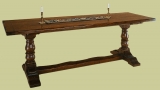 Bespoke handmade baluster leg oak pedestal dining table