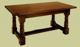 Refectory table oak with doric column legs