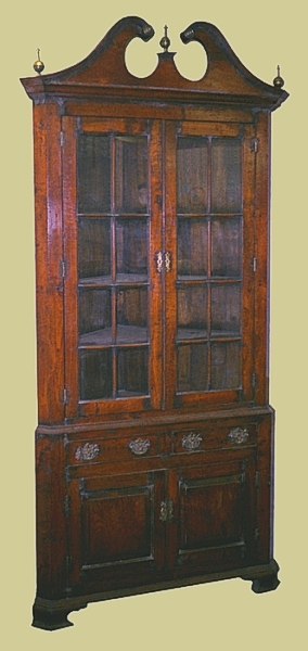 Antique Georgian style corner cupboard