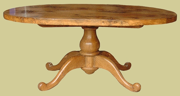 Oval Pedestal Table Oak