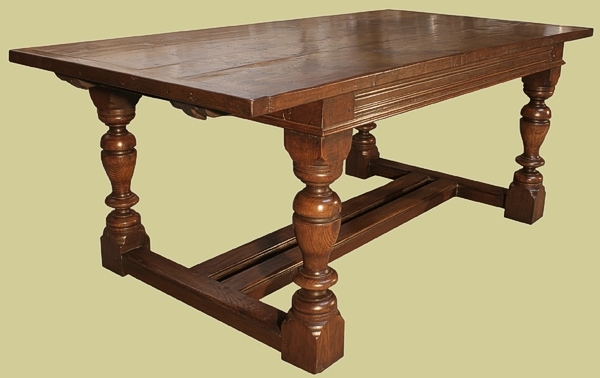 Refectory table twin stretchers