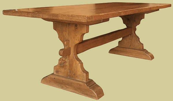 Trestle Table Oak Medieval Style