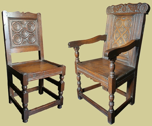 Oak Westmorland Hand Carved Side Chair