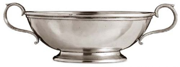 Oval Pewter Low Footed Bowl CT1068