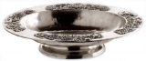 Oval Footed Pewter Engraved Bowl CT1077