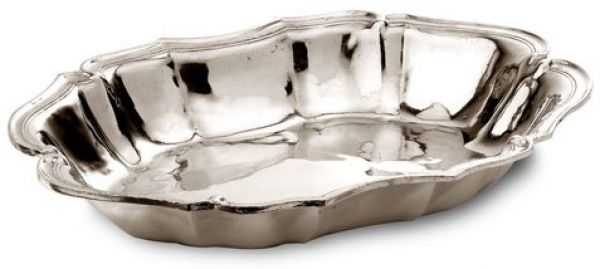 Pewter Oval Baroque Bowl CT151