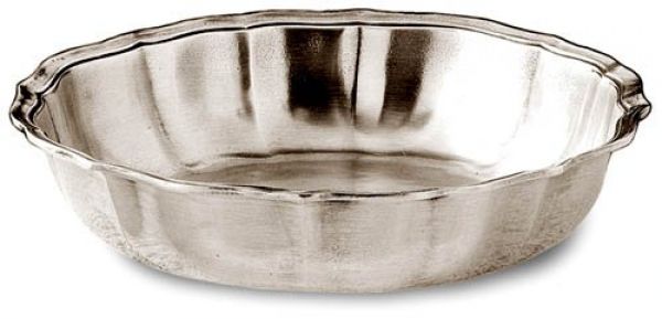 Pewter Round Baroque Bowl CT154