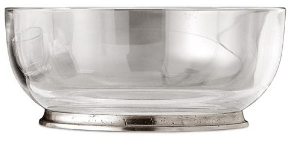 Pewter Round Crystal Bowl CT957