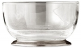 Pewter Round Crystal Bowl Small CT958