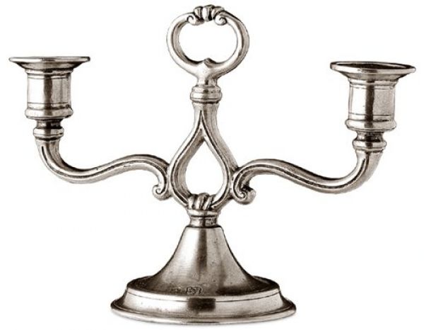 Pewter 2 Flame Candelabra CT919