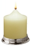 Pewter medium Pillar Candle Base CT1119