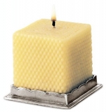 Pewter Square Pillar Candle Base CT1121