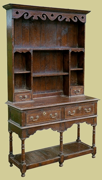 Oak Potboard Welsh High Dresser